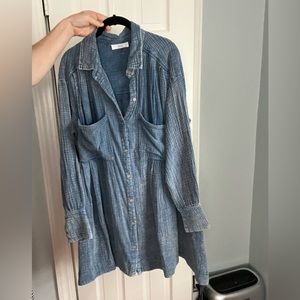 Blue long sleeve dress, size small, talulah